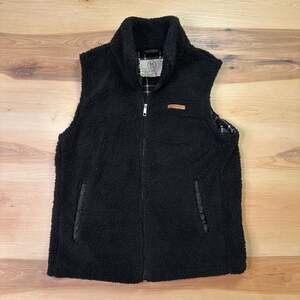SAGE COLLECTIVE Women’s Sherpa Vest Plaid Fleece Lined Black Size Medium